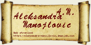 Aleksandra Manojlović vizit kartica